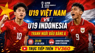 Kênh xem trực tiếp U19 Việt Nam vs Indonesia: Đại chiến tranh ngôi đầu bảng A