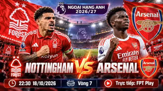 Nottingham vs Arsenal 22h30 ngày 18/10: Pháo thủ phá dớp sân City Ground?