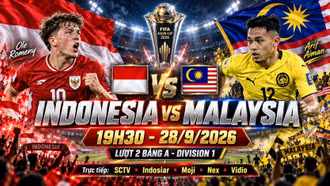 Indonesia vs Malaysia 19h30 ngày 28/9: Trận chiến ngôi đầu bảng A