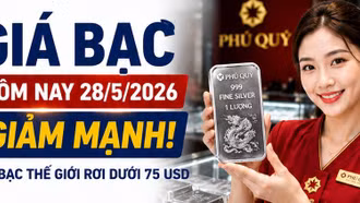 Giá bạc sáng 28/5 giảm sâu theo thế giới, nhà đầu tư lỗ nặng nếu “đu đỉnh”