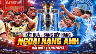 Kết quả, BXH Ngoại hạng Anh mới nhất: Arsenal đầu bảng, Man City thắng derby