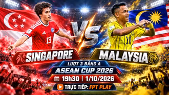 Singapore vs Malaysia 19h30 ngày 1/10: Derby sống còn tranh vé chung kết