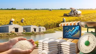 Giá lúa gạo hôm nay 15/5: Lúa tươi tăng nhẹ, gạo thơm Việt giữ giá cao