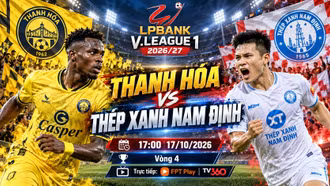 Thanh Hóa vs Thép Xanh Nam Định 17h ngày 17/10: Chủ nhà quyết tạo bất ngờ