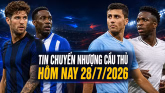 Tin chuyển nhượng 28/7/2026: John Stones tiến sát Inter, Real Madrid nhắm Rodri