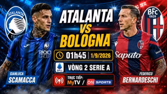 Atalanta vs Bologna 1h45 ngày 1/9: Link trực tiếp, nhận định dự đoán