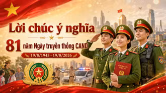 Lời chúc ý nghĩa kỷ niệm 81 năm Ngày truyền thống Công an nhân dân 19/8