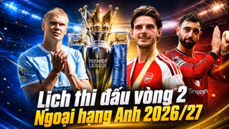 Lịch thi đấu vòng 2 Ngoại hạng Anh: MU gặp Ipswich