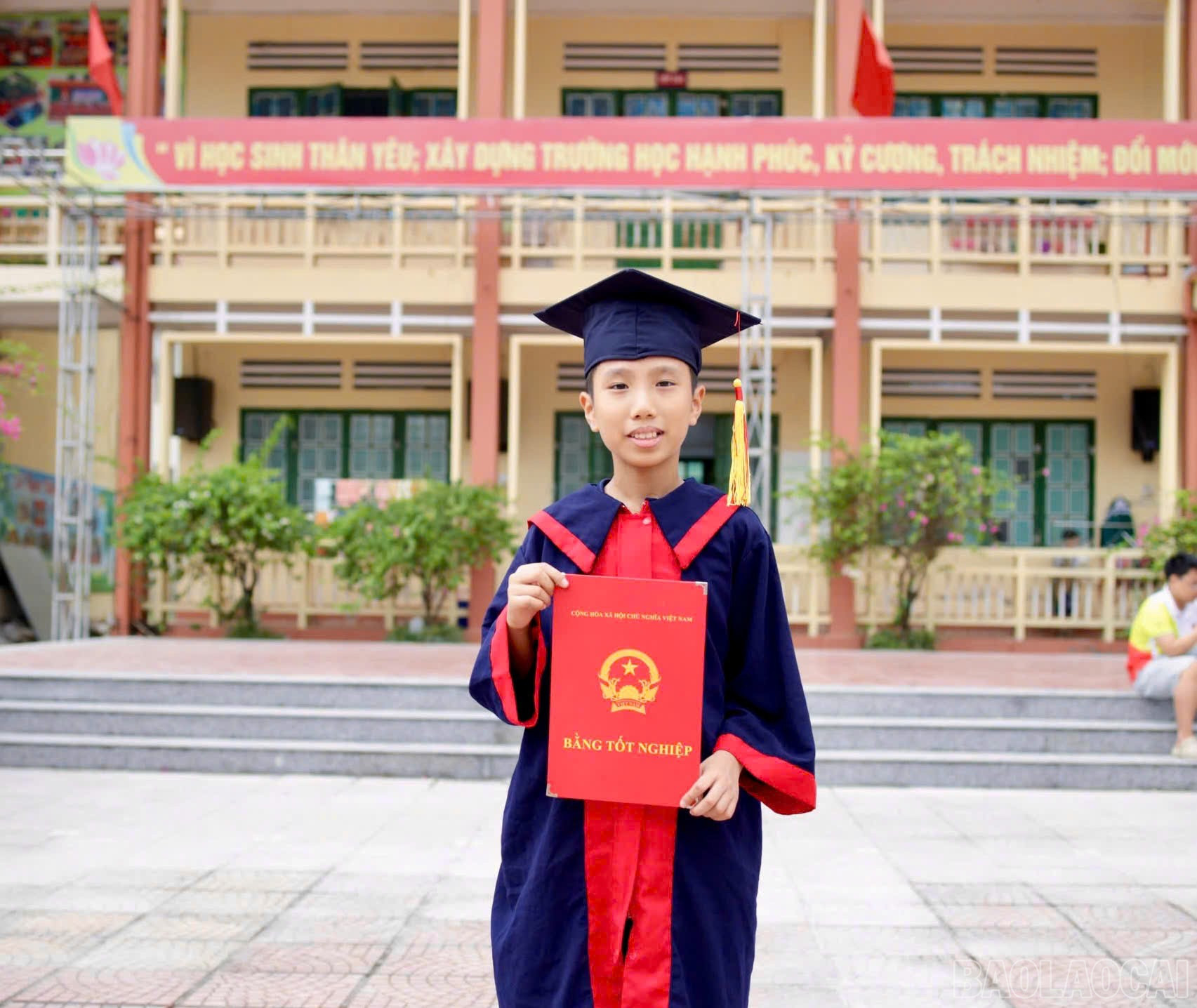 Em Nguyễn Nam Khánh đạt số điểm cao nhất bài khảo sát năng lực vào lớp 6, Trường THCS Lê Quý Đôn. baolaocai-br_z6657629198047-2bb3d1be7691afa43245b628e5f02666.jpg