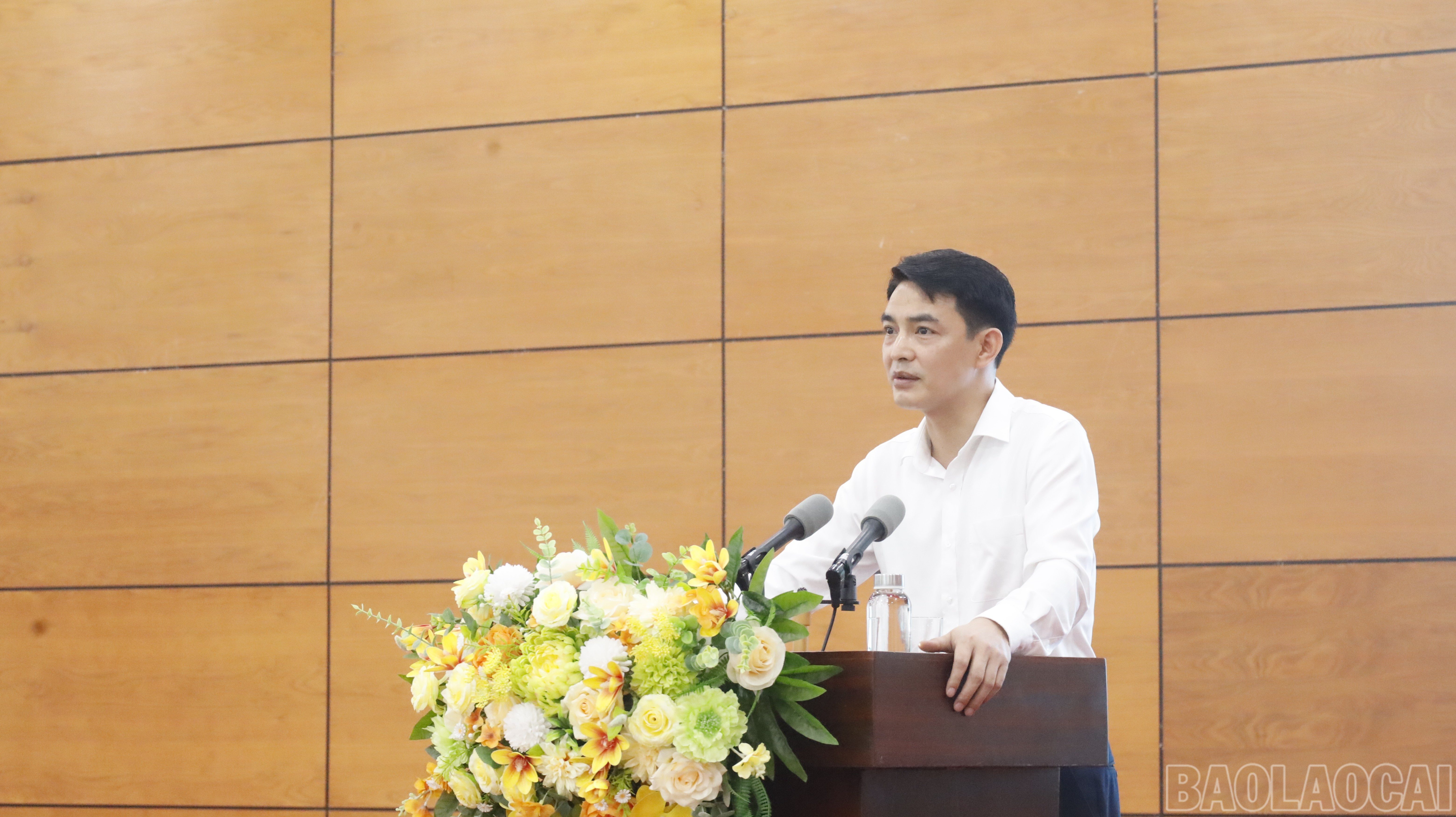 Đồng chí Nguyễn Thành Nam, Phó Tổng Biên tập Báo Lào Cai triển khai chuyên đề về truyền thông và phương pháp xử lý khủng hoảng truyền thông trên nền tảng đa phương tiện. baolaocai-br_mg-0393.jpg