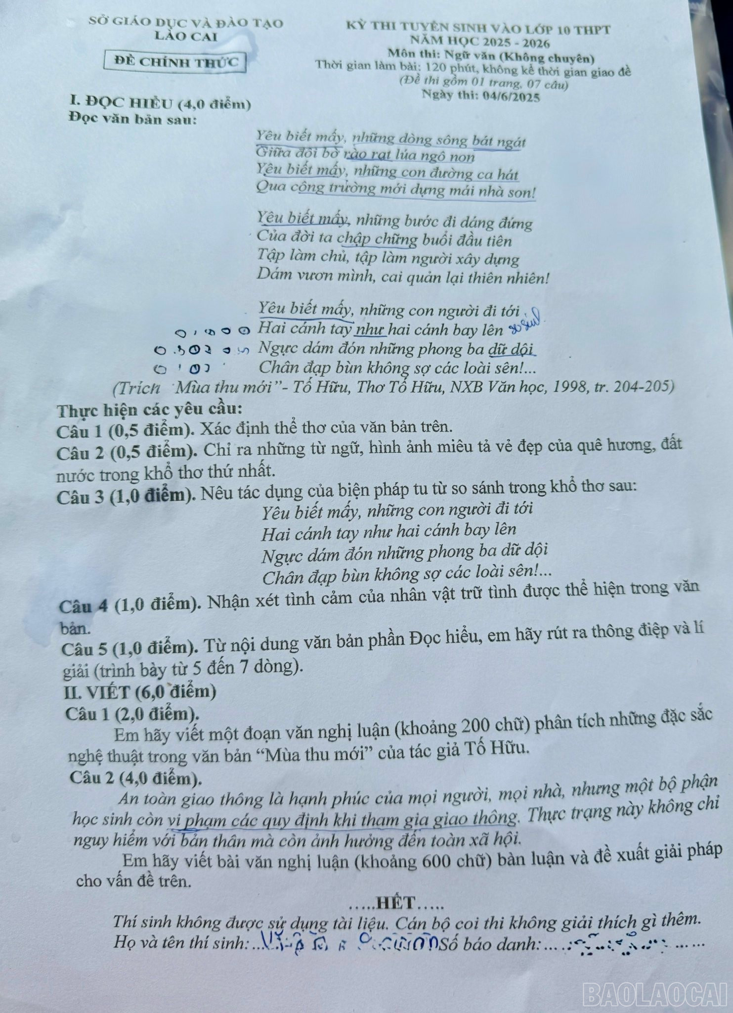 Literature exam for grade 10 high school, school year 2025 - 2026 of Lao Cai province. baolaocai-br_z6670274246772-2494eea5a4189baf45cfc3b87bac2fe1.jpg