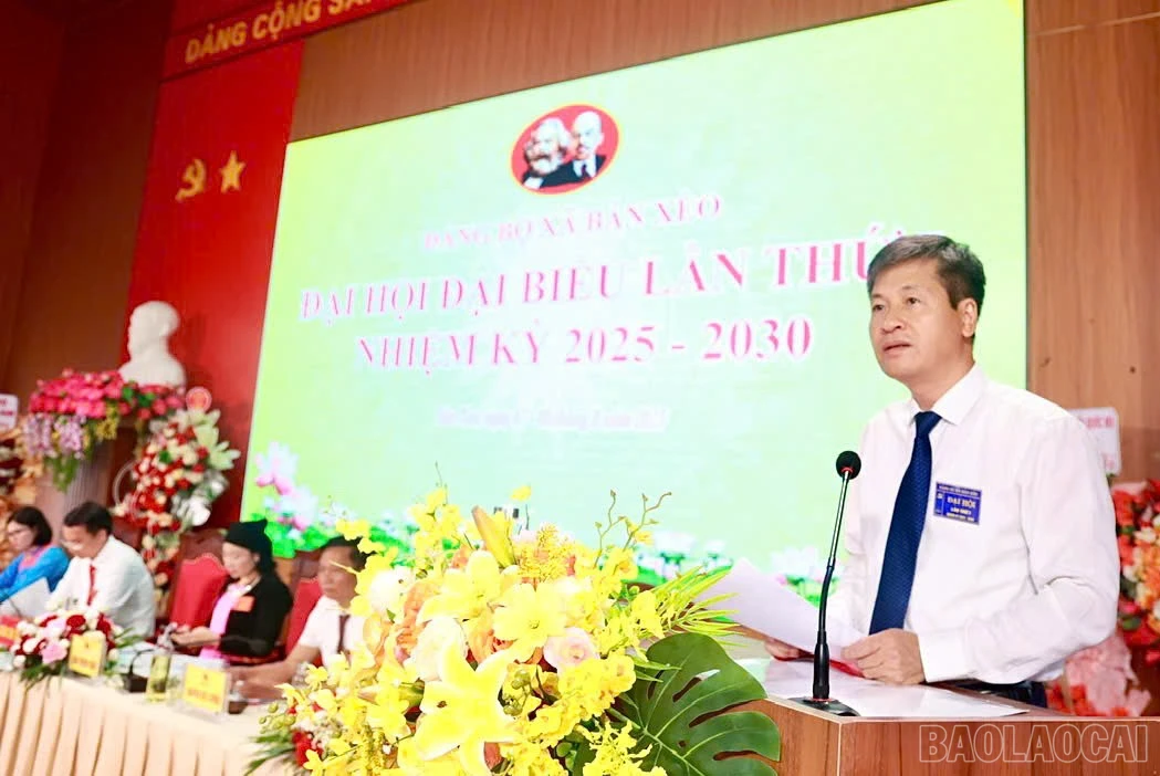 Đồng chí Ngô Hạnh Phúc, Ủy viên Ban Thường vụ Tỉnh ủy, Phó Chủ tịch UBND tỉnh phát biểu chỉ đạo tại đại hội.