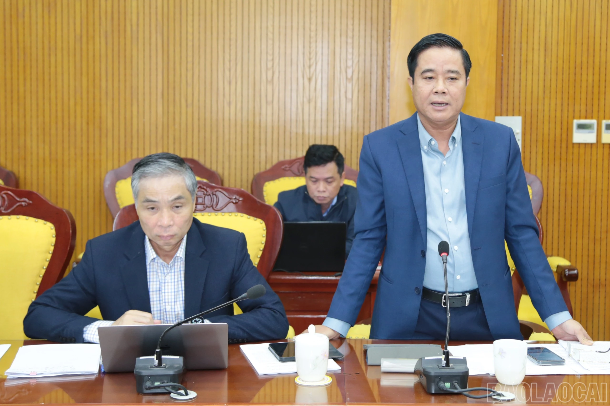 Bí thư Thị ủy Sa Pa - Phan Đăng Toàn phát biểu.