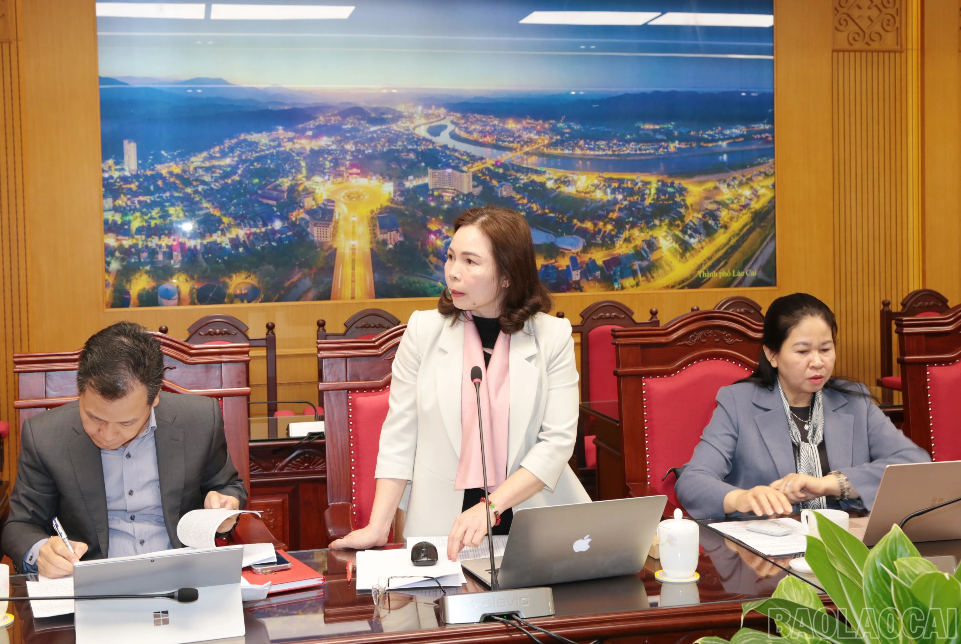 Đại biểu Dương Bích Nguyệt, Giám đốc Sở Giáo dục và Đào tạo phát biểu.