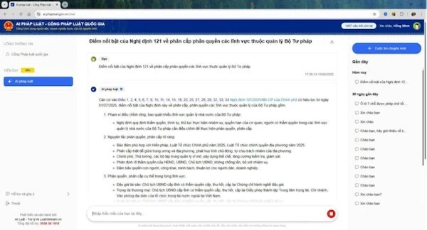 28 Nghị định về phân quyền, phân cấp được đã gấp rút được đưa vào huấn luyện trên AI pháp luật. (Ảnh: TL)