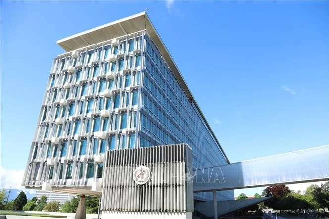 Trụ sở Tổ chức Y tế thế giới (WHO) tại Geneva, Thụy Sĩ. Ảnh: THX/TTXVN
