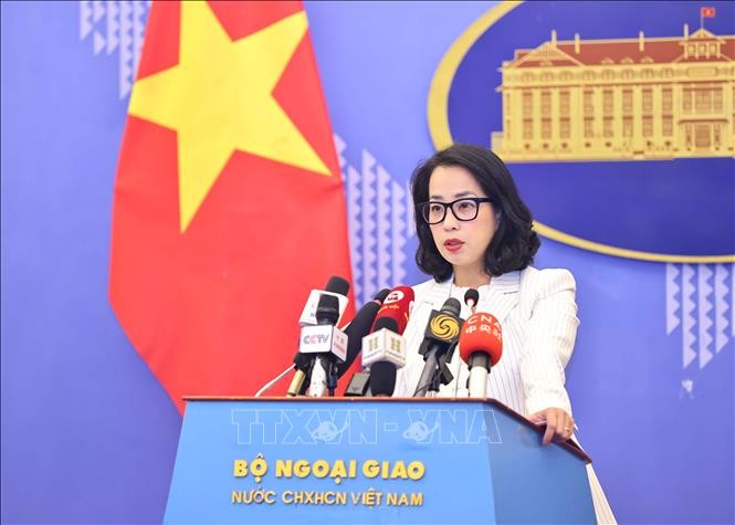 Người phát ngôn Bộ Ngoại giao Phạm Thu Hằng. Ảnh tư liệu: Minh Đức/TTXVN Người phát ngôn Bộ Ngoại giao Phạm Thu Hằng. Ảnh tư liệu: Minh Đức/TTXVN