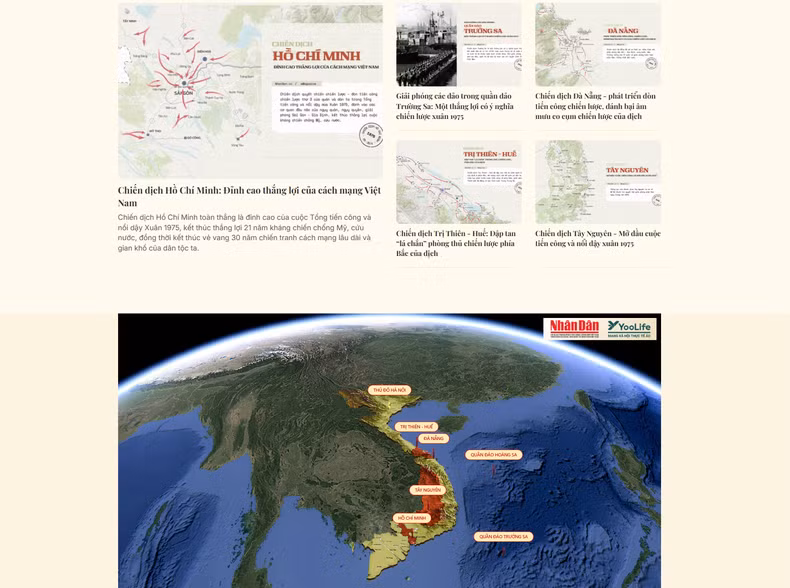 Năm trận đánh chính trong Đại thắng mùa xuân năm 1975 được “kể” bằng công nghệ VR kết hợp mô hình sa bàn 3D.