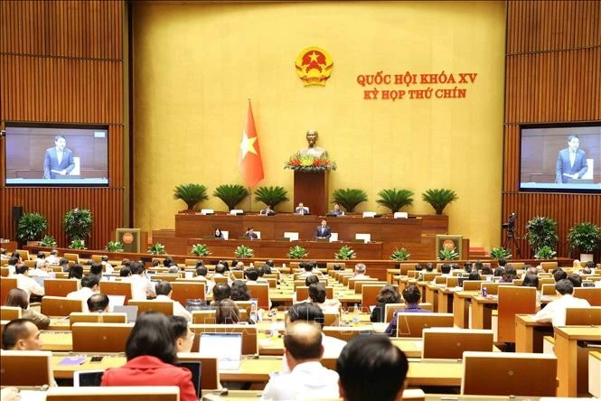 Toàn cảnh phiên họp chiều 23/5/2025. Ảnh: Phương Hoa/TTXVN