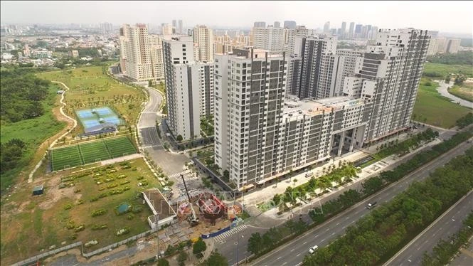 Một góc Khu đô thị mới Thủ Thiêm. Ảnh tư liệu: Trần Xuân Tình/TTXVN