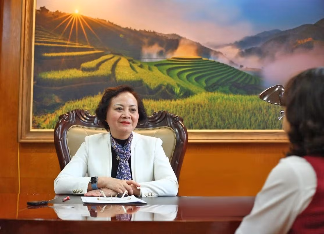 Bộ trưởng Bộ Nội vụ Phạm Thị Thanh Trà trả lời phỏng vấn phóng viên TTXVN. Ảnh tư liệu: Thanh Hải