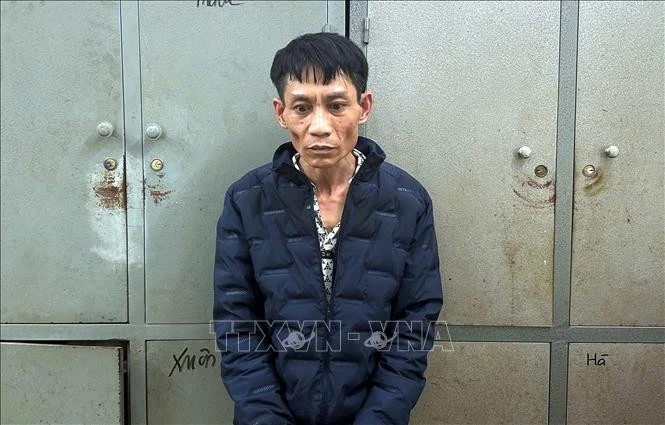 Đối tượng Nguyễn Trung Kiên tại Cơ quan điều tra.