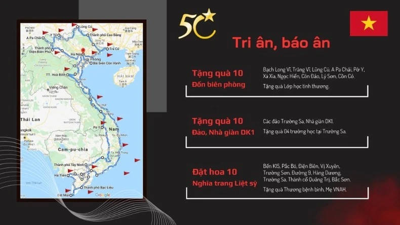 Chương trình "Non sông liền một dải" hướng tới nhiều hoạt động tri ân, tưởng niệm.
