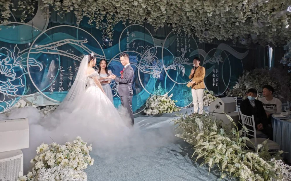 Một đám cưới diễn ra tại Trung Quốc. Ảnh: Tân Hoa Xã