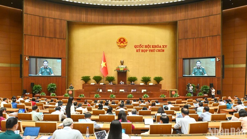 Quang cảnh phiên họp ở hội trường chiều 14/5. (Ảnh: BÙI GIANG) Quang cảnh phiên họp ở hội trường chiều 14/5. (Ảnh: BÙI GIANG)