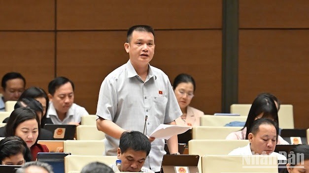 Đại biểu Hoàng Ngọc Định (Đoàn Hà Giang). (Ảnh: THỦY NGUYÊN) Đại biểu Hoàng Ngọc Định (Đoàn Hà Giang). (Ảnh: THỦY NGUYÊN)