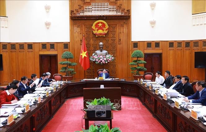 Thủ tướng Phạm Minh Chính, Bí thư Đảng uỷ Chính phủ chủ trì họp Đảng bộ Chính phủ về sắp xếp địa giới hành chính. Ảnh: Dương Giang/TTXVN Thủ tướng Phạm Minh Chính, Bí thư Đảng uỷ Chính phủ chủ trì họp Đảng bộ Chính phủ về sắp xếp địa giới hành chính. Ảnh: Dương Giang/TTXVN