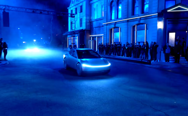 Một robotaxi của Tesla trong buổi ra mắt ở Los Angeles. Ảnh: El Pais Một robotaxi của Tesla trong buổi ra mắt ở Los Angeles. Ảnh: El Pais