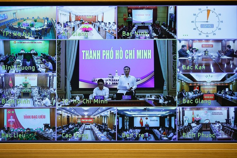 Các đại biểu dự hội nghị tại 63 điểm cầu tại các địa phương trên cả nước - Ảnh: VGP/Nhật Bắc Các đại biểu dự hội nghị tại 63 điểm cầu tại các địa phương trên cả nước - Ảnh: VGP/Nhật Bắc