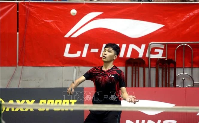 Vận động viên Ngô Thanh Hải (Câu lạc bộ Hải Phòng) tại trận thi đấu vòng loại. Ảnh: Thế Duyệt/TTXVN