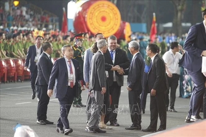 Khách quốc tế đến dự lễ kỷ niệm. Ảnh: TTXVN