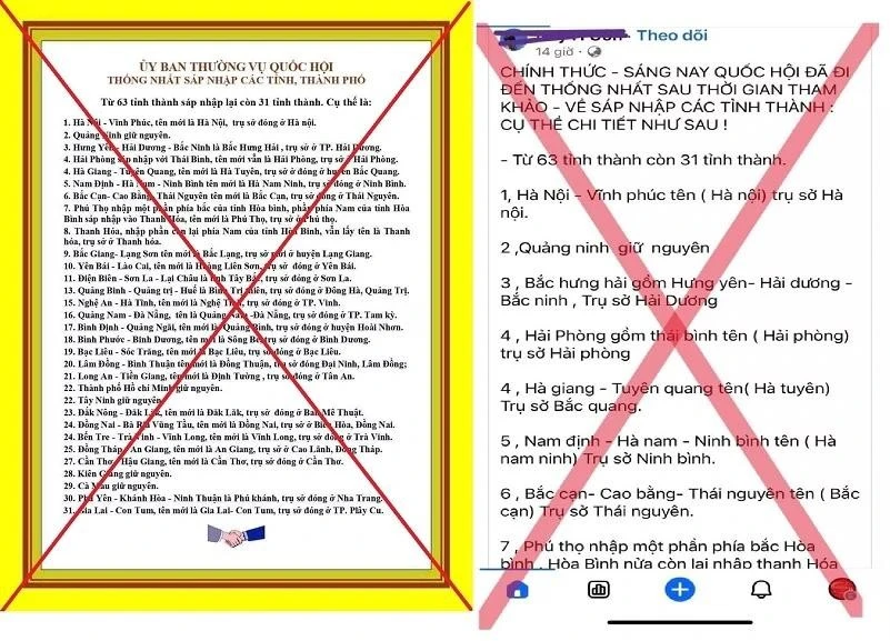 Thông tin giả lan truyền trên mạng xã hội mấy ngày gần đây (Ảnh chụp màn hình)