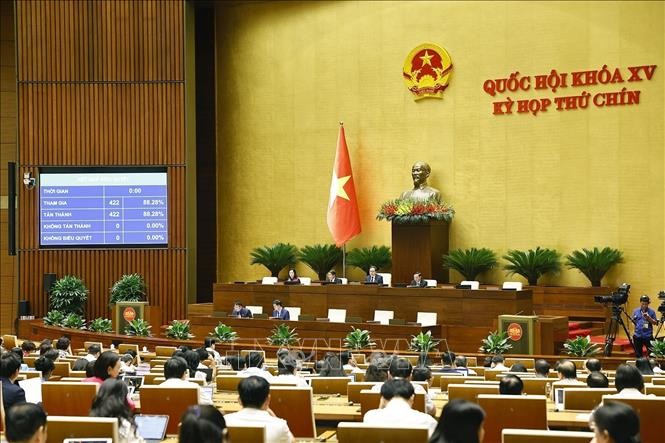 Quốc hội biểu quyết thông qua Nghị quyết của Quốc hội về việc thành lập Hội đồng bầu cử quốc gia, sáng 25/6. Ảnh: Doãn Tấn/TTXVN Quốc hội biểu quyết thông qua Nghị quyết của Quốc hội về việc thành lập Hội đồng bầu cử quốc gia, sáng 25/6. Ảnh: Doãn Tấn/TTXVN