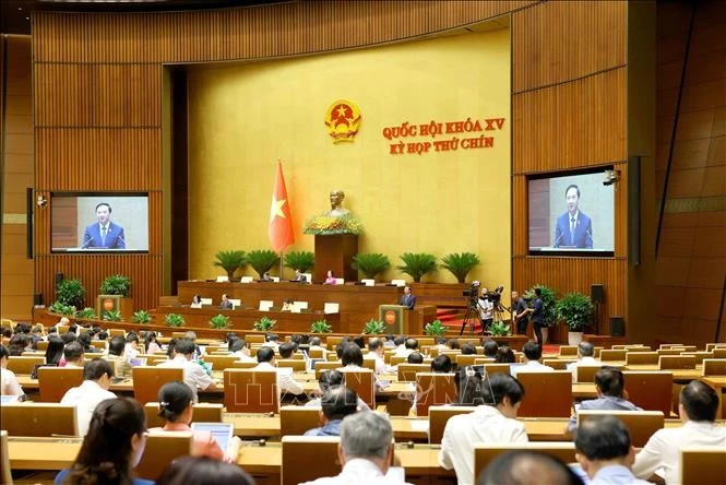 Toàn cảnh phiên họp Quốc hội sáng 7/5/2025. Ảnh: Phương Hoa/TTXVN