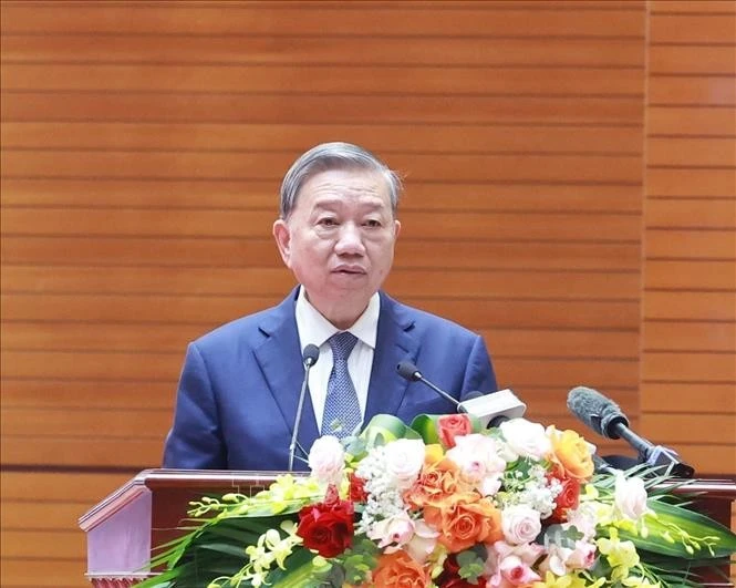 Tổng Bí thư Tô Lâm phát biểu. Ảnh: Thống Nhất/TTXVN