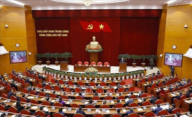 Quang cảnh phiên bế mạc Hội nghị Ban Chấp hành Trung ương Đảng khoá XIII.