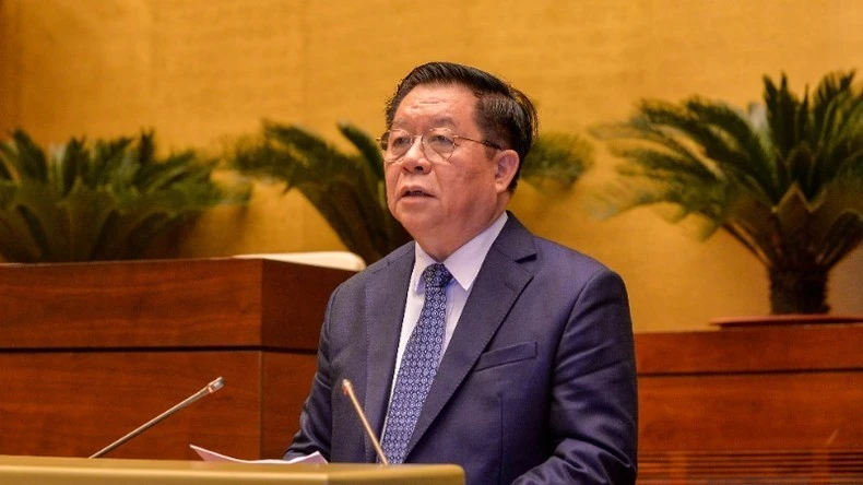 Đồng chí Nguyễn Trọng Nghĩa, Ủy viên Bộ Chính trị, Bí thư Trung ương Đảng, Trưởng Ban Tuyên giáo và Dân vận Trung ương phát biểu tại hội nghị.