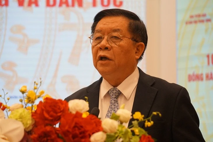 Trưởng Ban Tuyên giáo và Dân vận Trung ương Nguyễn Trọng Nghĩa phát biểu kết luận hội thảo - Ảnh: T.ĐIỂU