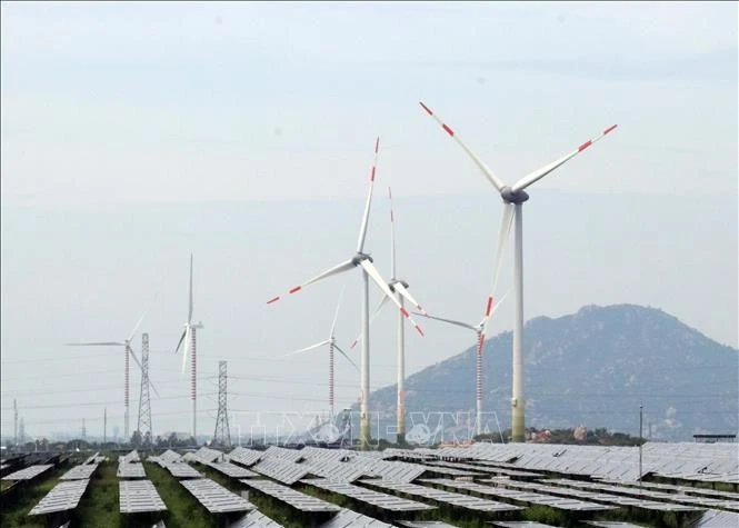Dự án nhà máy điện gió Trung Nam tại huyện Thuận Bắc, tỉnh Ninh Thuận. Ảnh minh họa: Công Thử/TTXVN