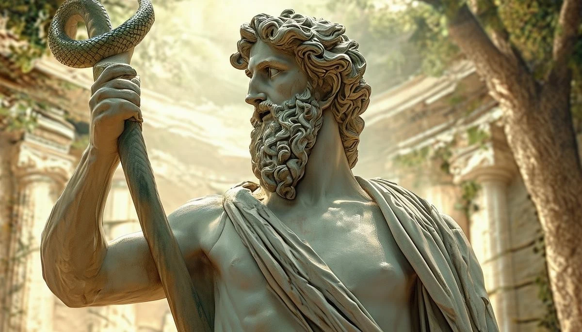 Vị thần chữa bệnh Asclepius. Ảnh: Paleothea