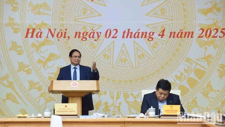 Thủ tướng Phạm Minh Chính chủ trì phiên họp. (Ảnh: TRẦN HẢI)