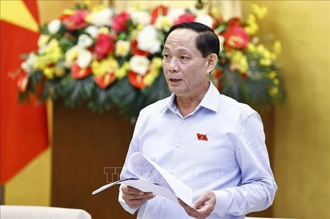 Phó Chủ tịch Quốc hội Trần Quang Phương phát biểu. Ảnh: Doãn Tấn/TTXVN