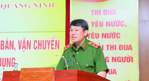 Trung tướng Nguyễn Văn Viện, Cục trưởng Cục Cảnh sát điều tra tội phạm về ma túy phát biểu tại Hội nghị.