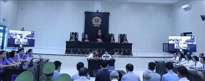Toàn cảnh phiên tòa. Ảnh: Đỗ Huyền/TTXVN