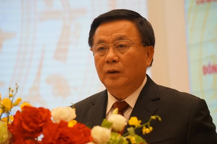 GS.TS Nguyễn Xuân Thắng - chủ tịch Hội đồng Lý luận Trung ương - phát biểu tại hội thảo - Ảnh: T.ĐIỂU