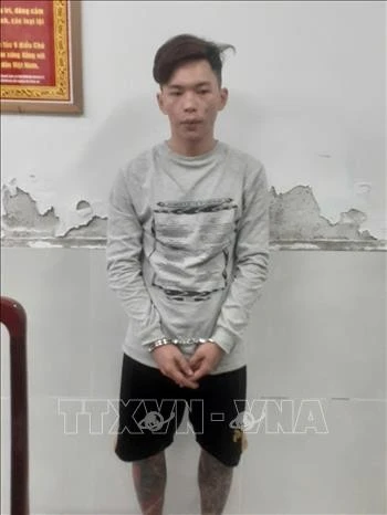 Đối tượng Phạm Chí Cường tại Cơ quan Công an. Ảnh: TTXVN phát